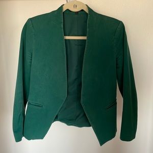 Theory green blazer size 4